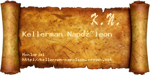 Kellerman Napóleon névjegykártya